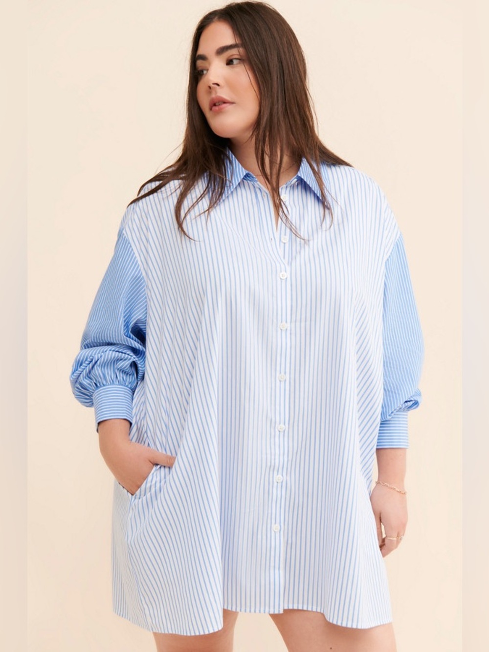 Bellevue Striped Mini Shirtdress